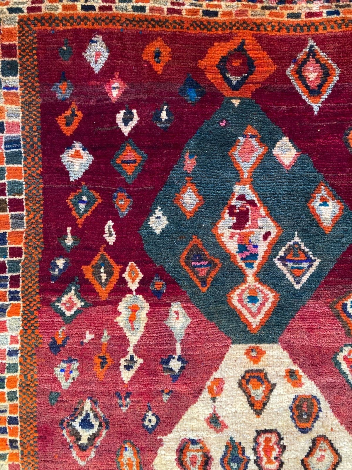 1250.0 Vintage Gabbeh Rug 1.60m X 1.05m photo
