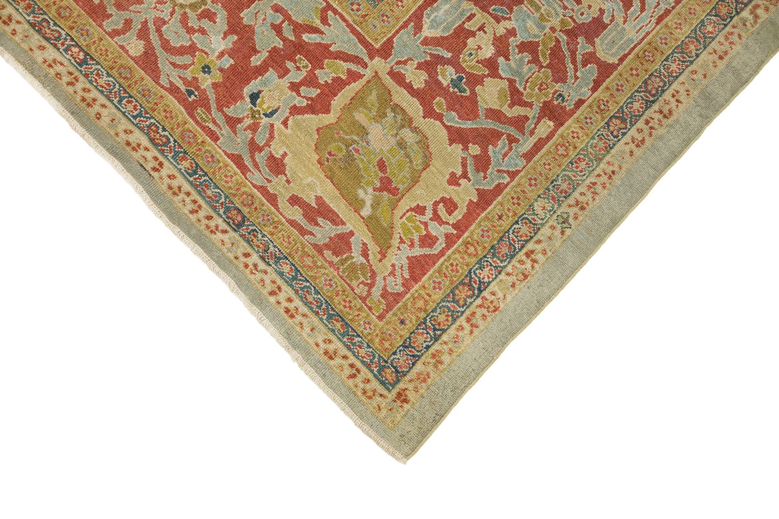 Antique Ziegler Mahal Rug, 1880, 400 X 318 Cm, Soft Red And Pale Blue photo 25000.0