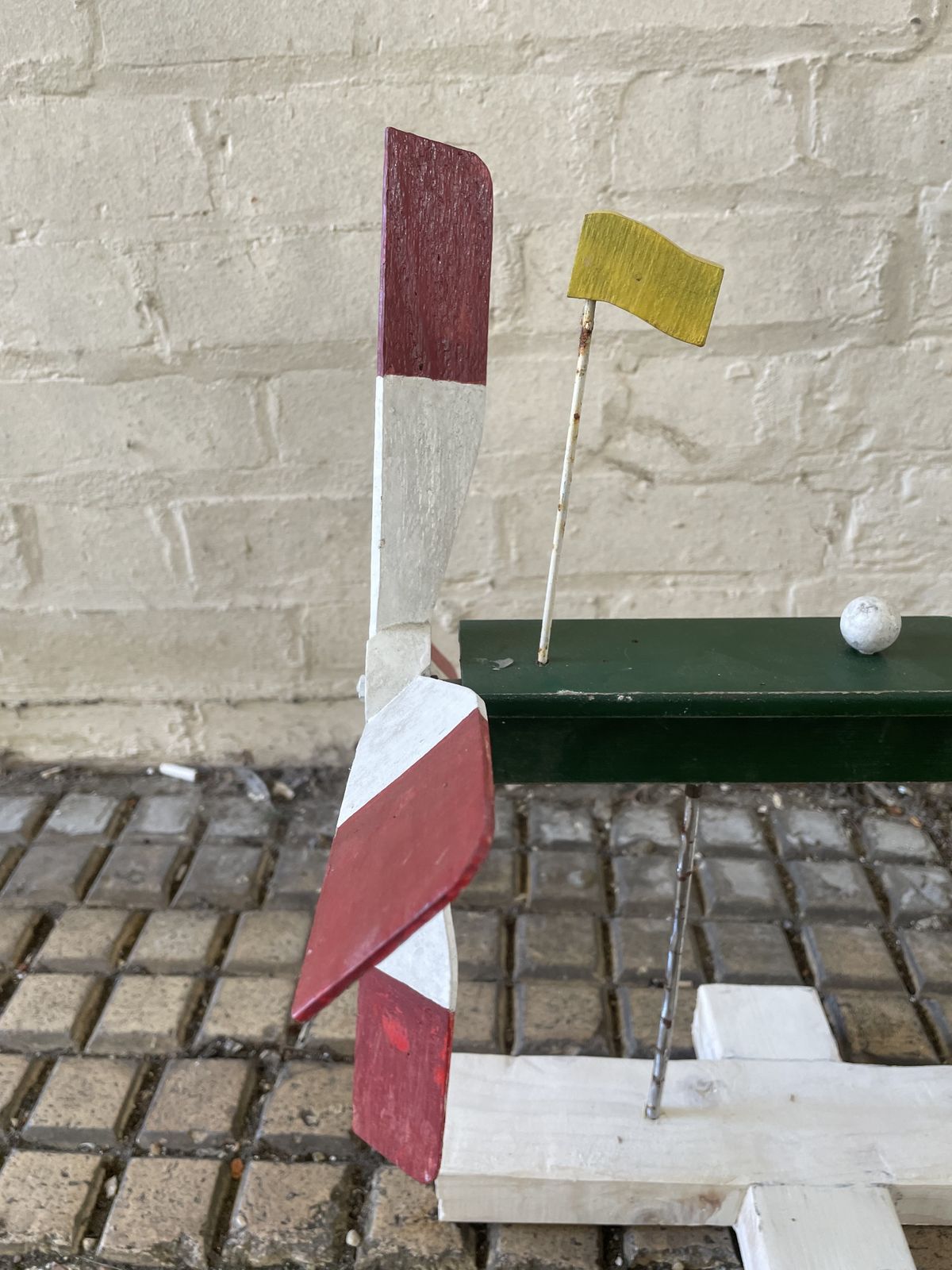 Vintage Folk Art Garden Whirligig Golfer Windmill photo 295.0