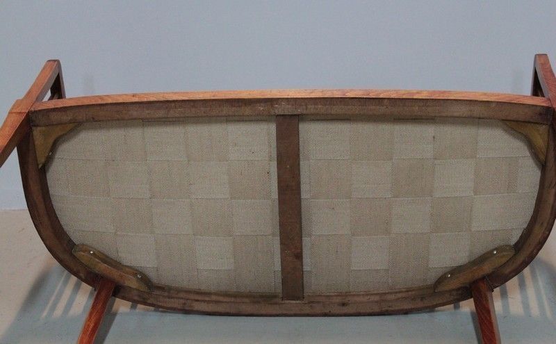 Art Deco Bench In Beech 20th photo vintage