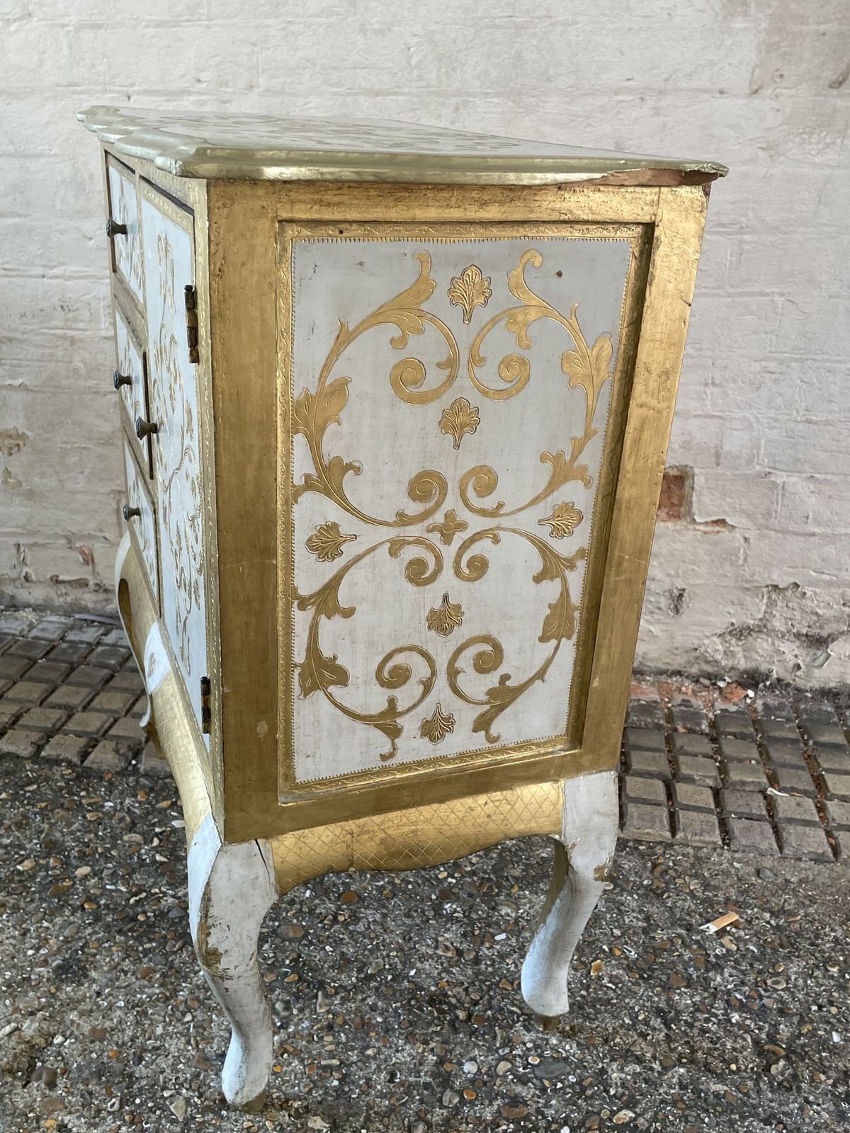 Mid Century Italian Florentine Night Stand Cabinet 1960s photo 625.0
