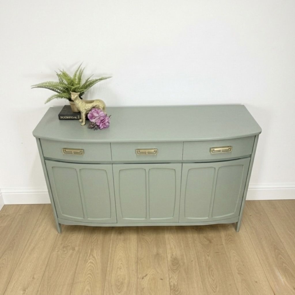 Pale Sage Green Mid Century Nathan Sideboard photo vinterior