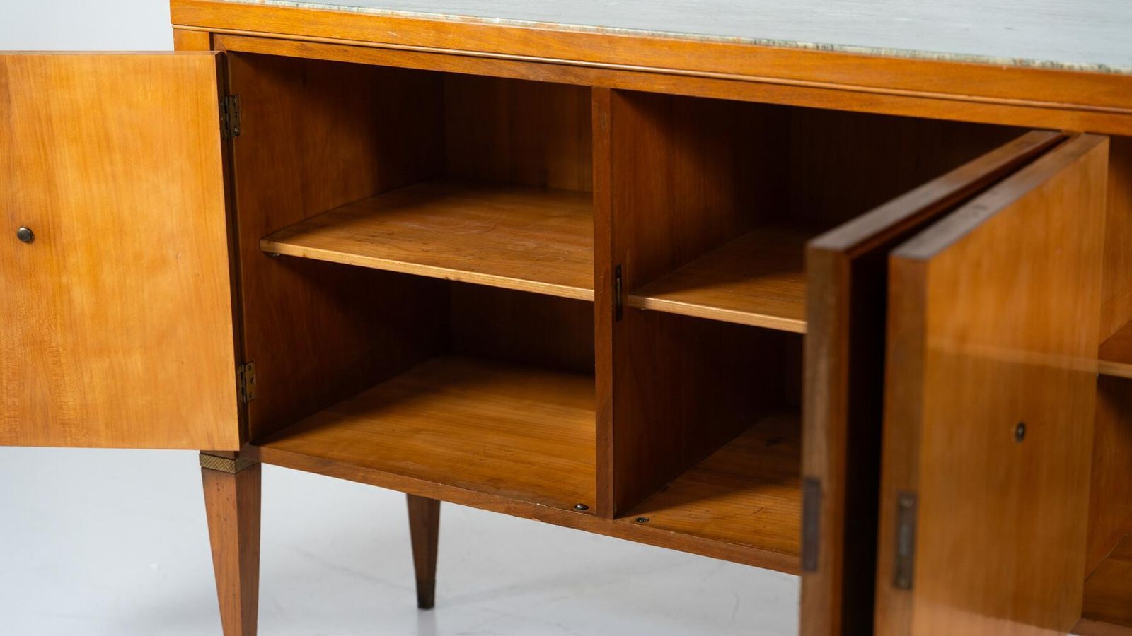7643.0 Mid Century Sideboard By Paolo Buffa , Wood And Marble , Italy , 1950s photo