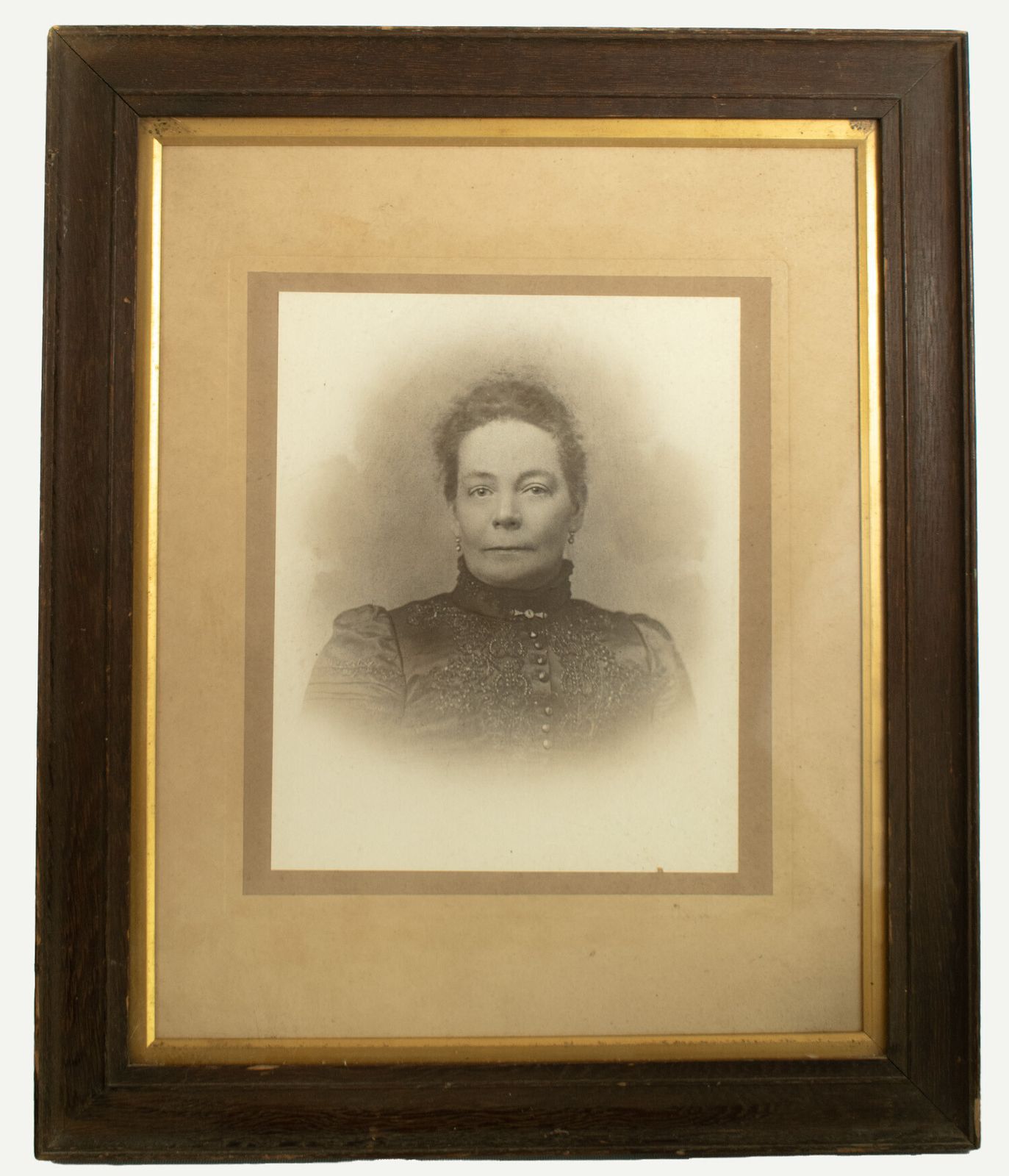 Large Original Framed Portrait Of A Noble Lady