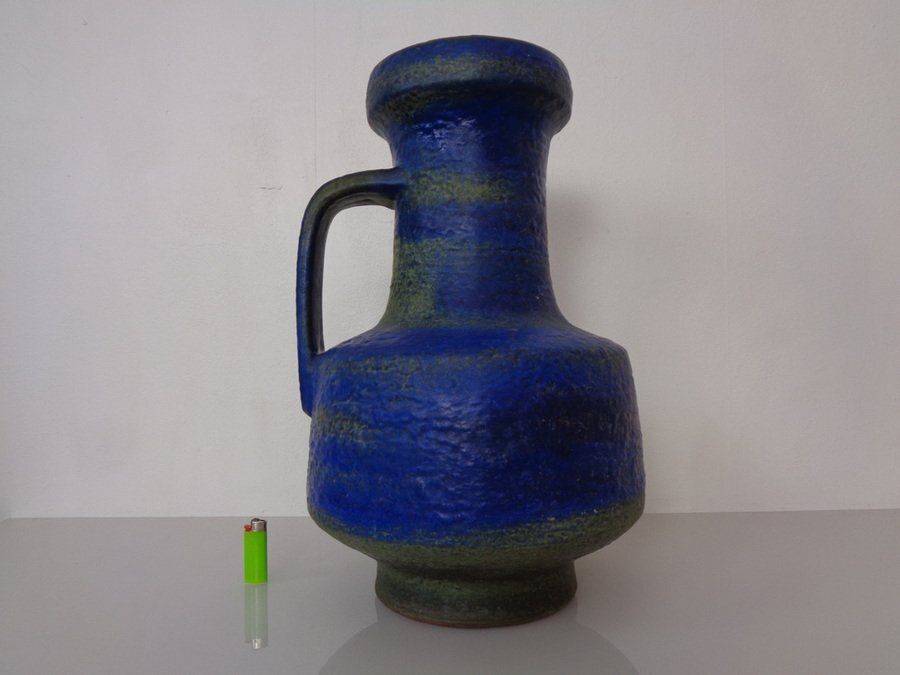 Large Majolika Ceramic 7317 Floor Vase By Fridegart Glatzle For Karlsruher Majolika, Germany, 1970s photo furniture