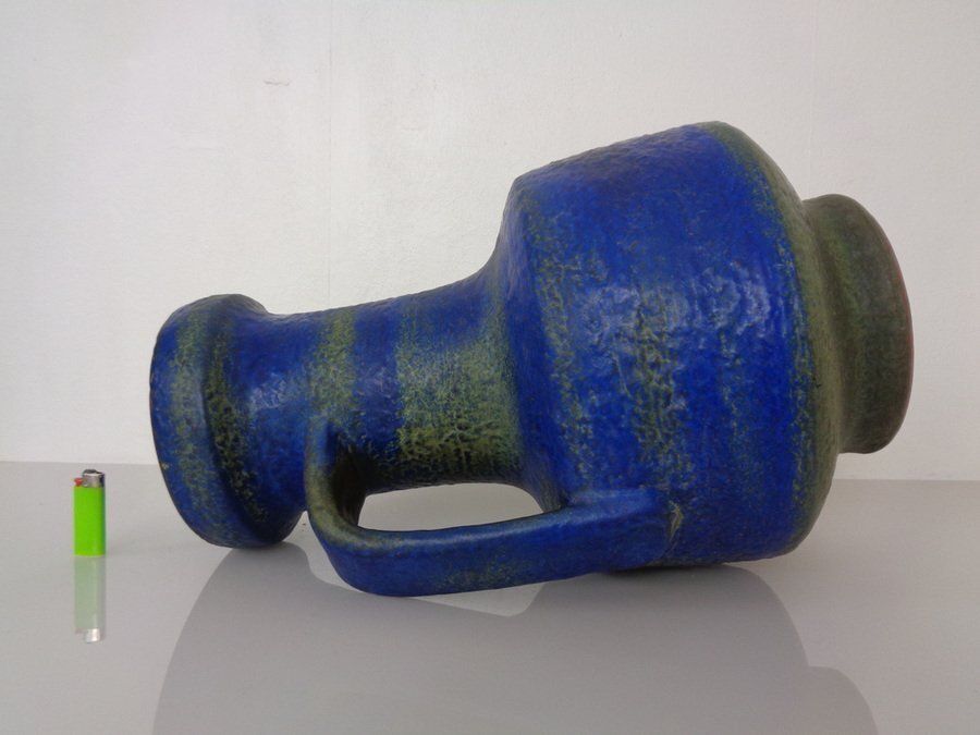 Large Majolika Ceramic 7317 Floor Vase By Fridegart Glatzle For Karlsruher Majolika, Germany, 1970s photo vintage