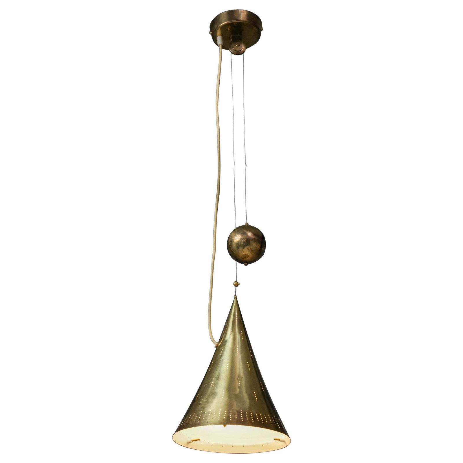 Rare Model 10220 Counterweight Pendant, Paavo Tynell, Taito Oy, 1940/1950s