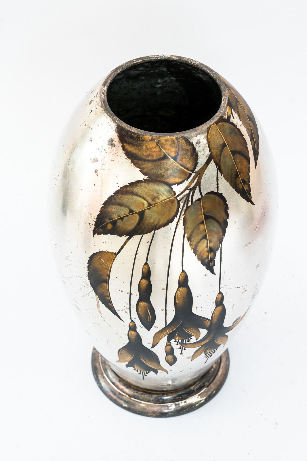 Big Art Deco Silvered Wmf Vase "Ikora" Germany Around 1930s 'Marked' photo for sale