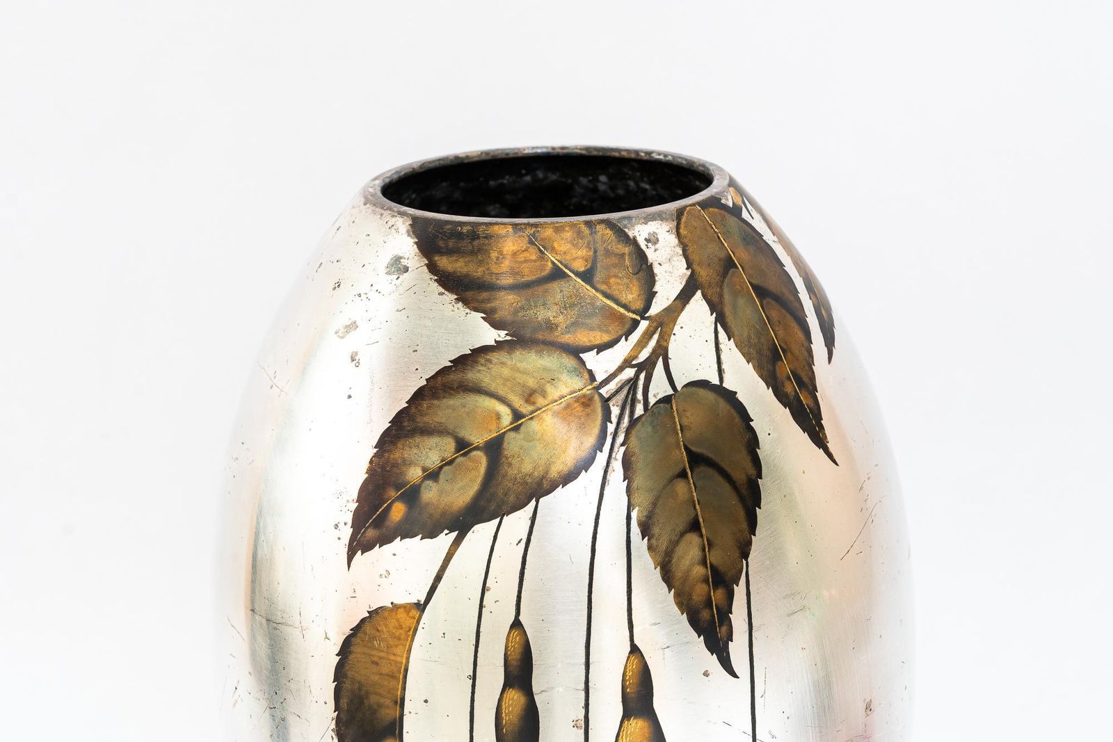 Big Art Deco Silvered Wmf Vase "Ikora" Germany Around 1930s 'Marked' photo Home Decor