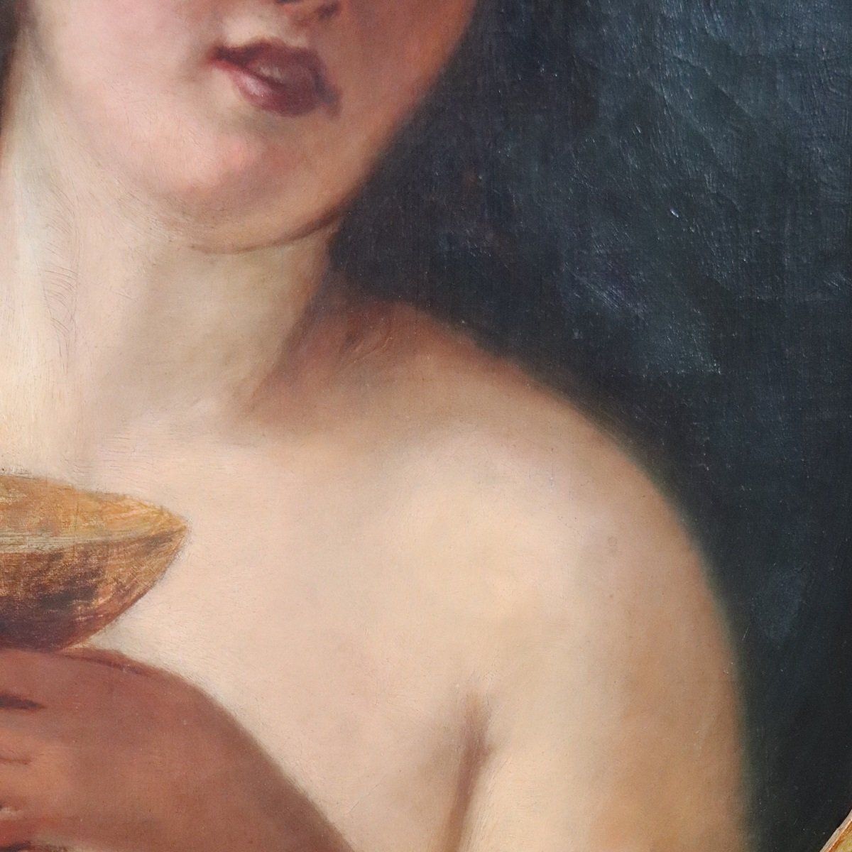 Mythological Figure Of Maenad, Oil Painting On Canvas, 19th Century, Framed photo buy
