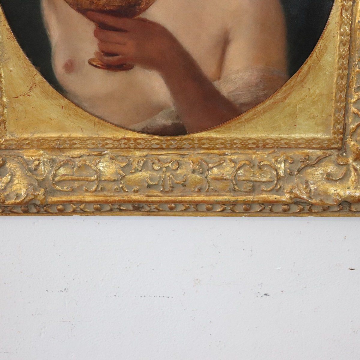 photo for sale Mythological Figure Of Maenad, Oil Painting On Canvas, 19th Century, Framed