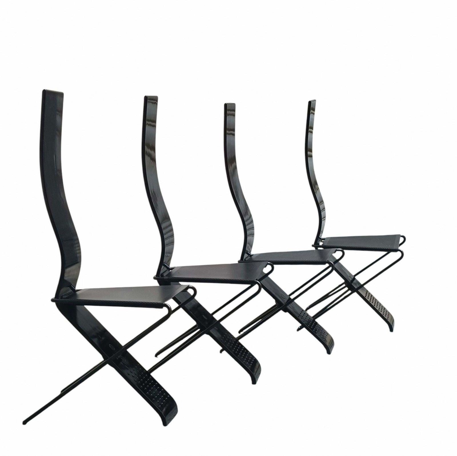 Pietro Arosio Set Of 4 "Impronta" Chairs, Italy 1980s photo for sale