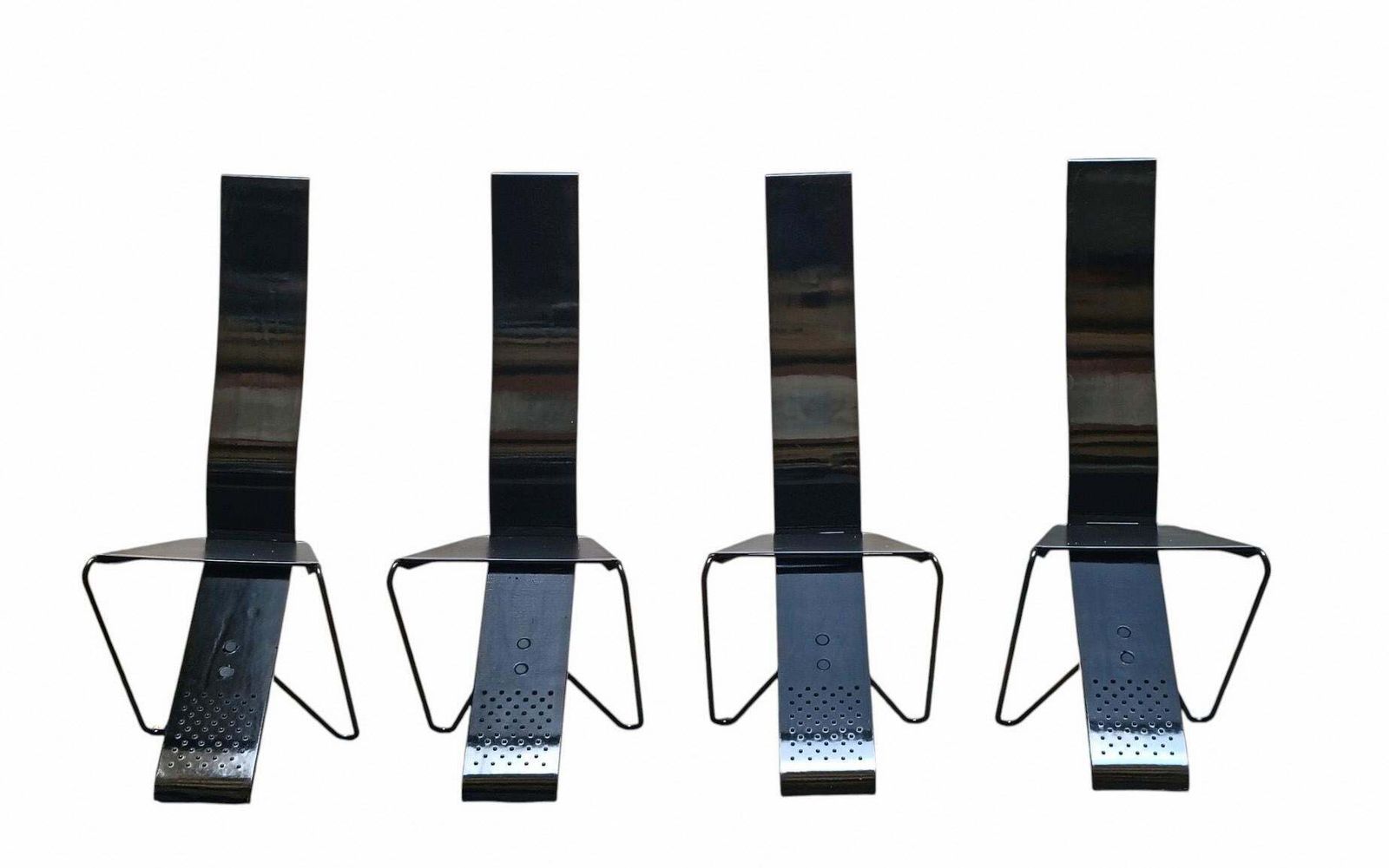 Pietro Arosio Set Of 4 "Impronta" Chairs, Italy 1980s photo Furniture
