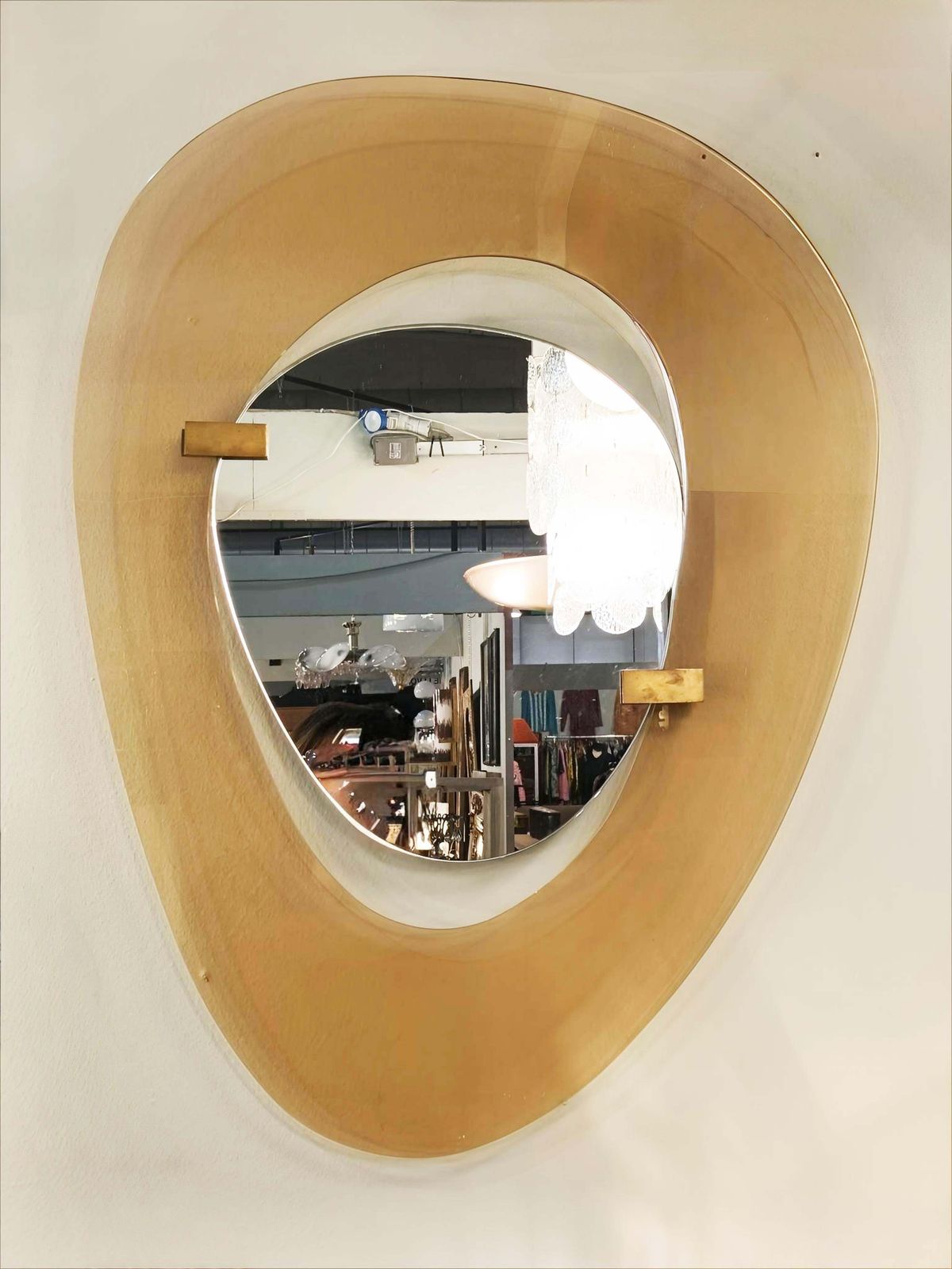Max Ingrand For Fontana Arte Raro Wall Mirror, Italy 1958 photo furniture