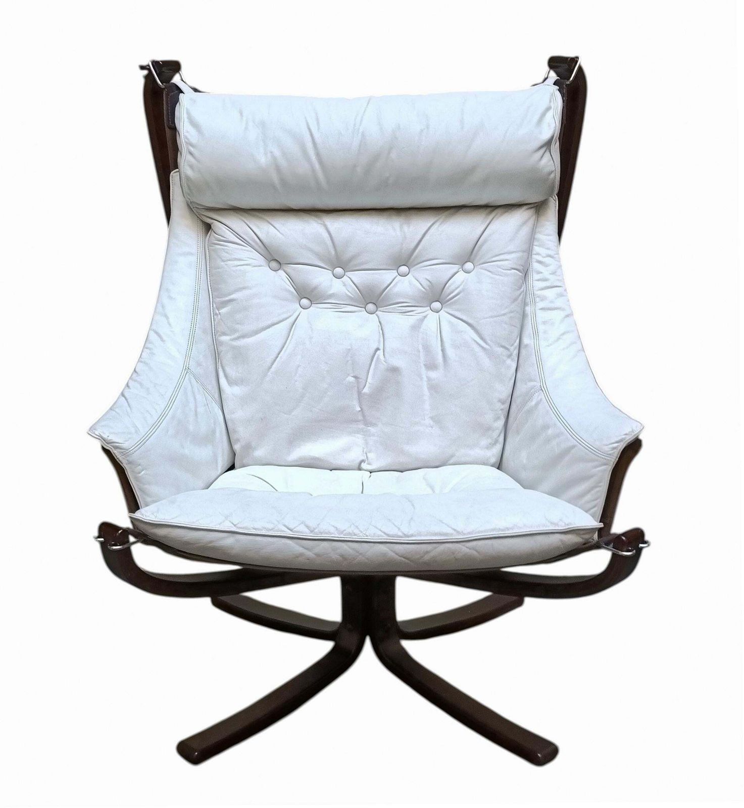 Sigurd Ressell For Vatne Armchair 'Viking,' Leather Poltrona Frau, Norway 1980s photo furniture