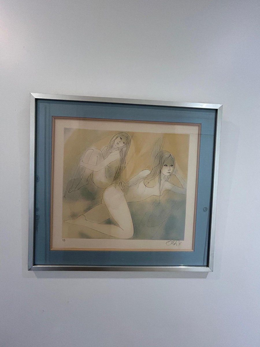 Jean Baptiste Valadié, Nudes, Artist's Proof, 1980s, Lithograph photo furniture