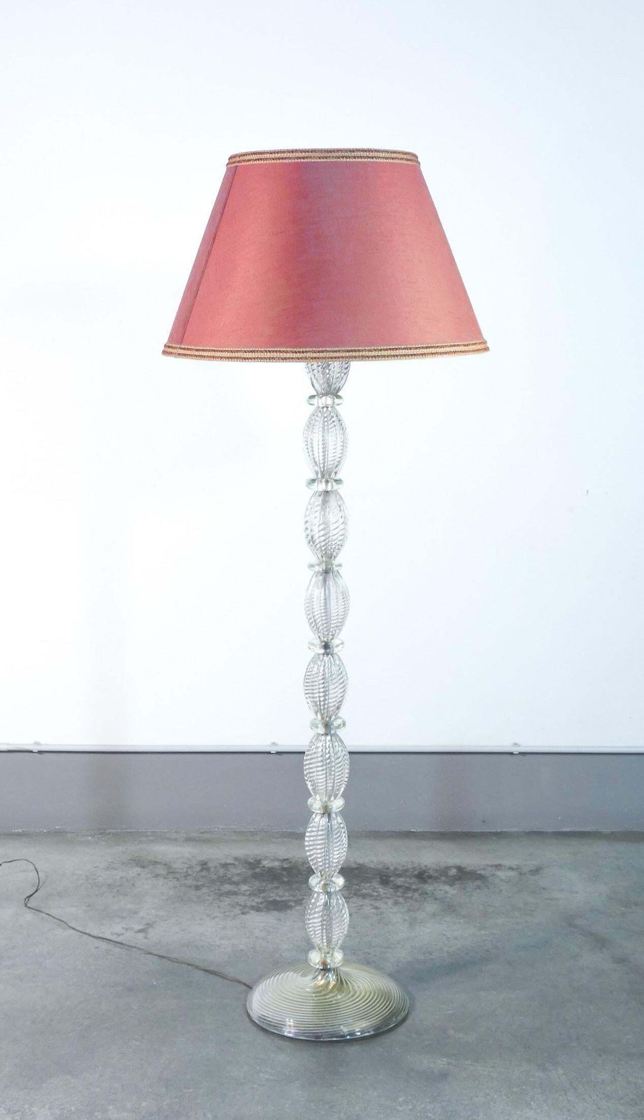 Barovier & Toso Three Lumen Blown Glass Floor Lamp. Murano, 40s photo furniture