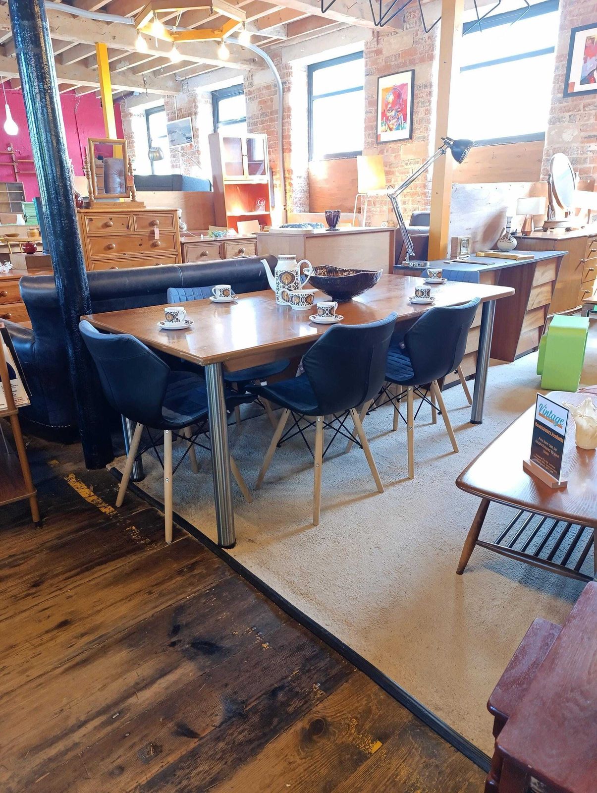 Set Of Six Amelia Dining Chairs By Nautilus | Mid Century Inspired photo for sale