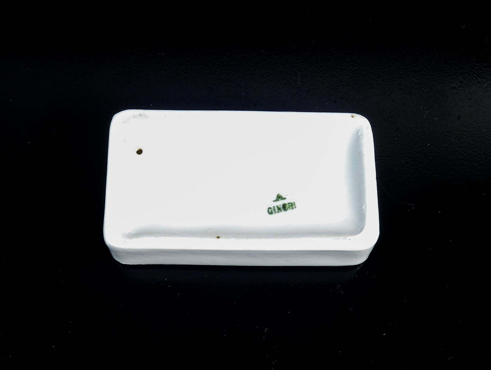 Ginori Porcelain Box With Kinodont Advertisement, Milan, Early 20th Century photo buy