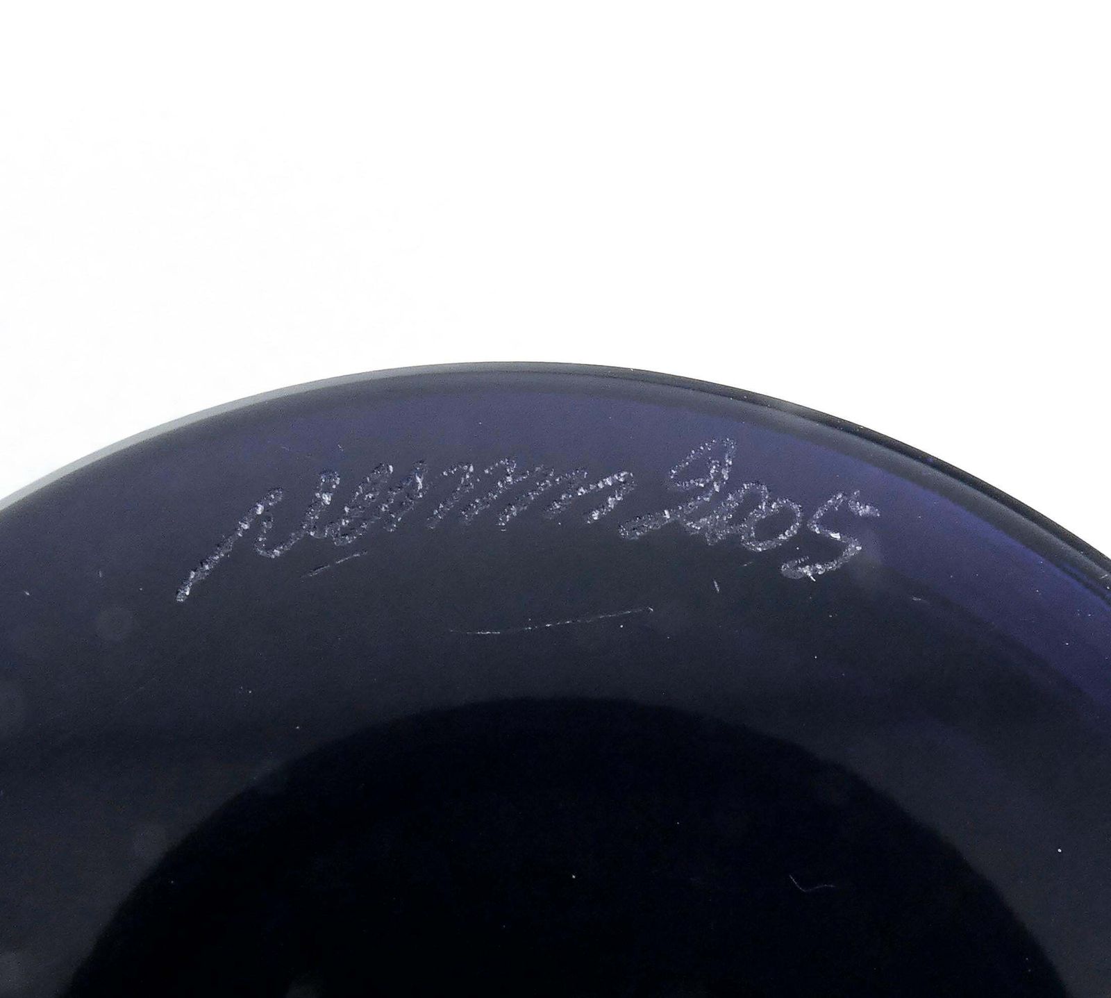Vaso, Coppa In Vetro Soffiato Opalino Venini, Versione Rossa. Italia, 2005 photo vintage