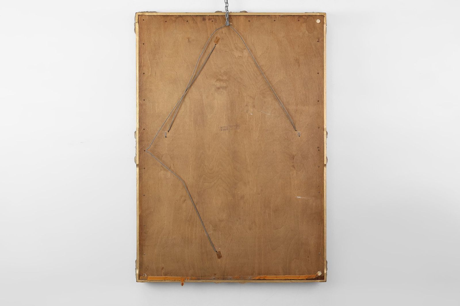 photo furniture Mid Century Rectangular Gilt Mirror From Deknudt, Belgium, 1980s