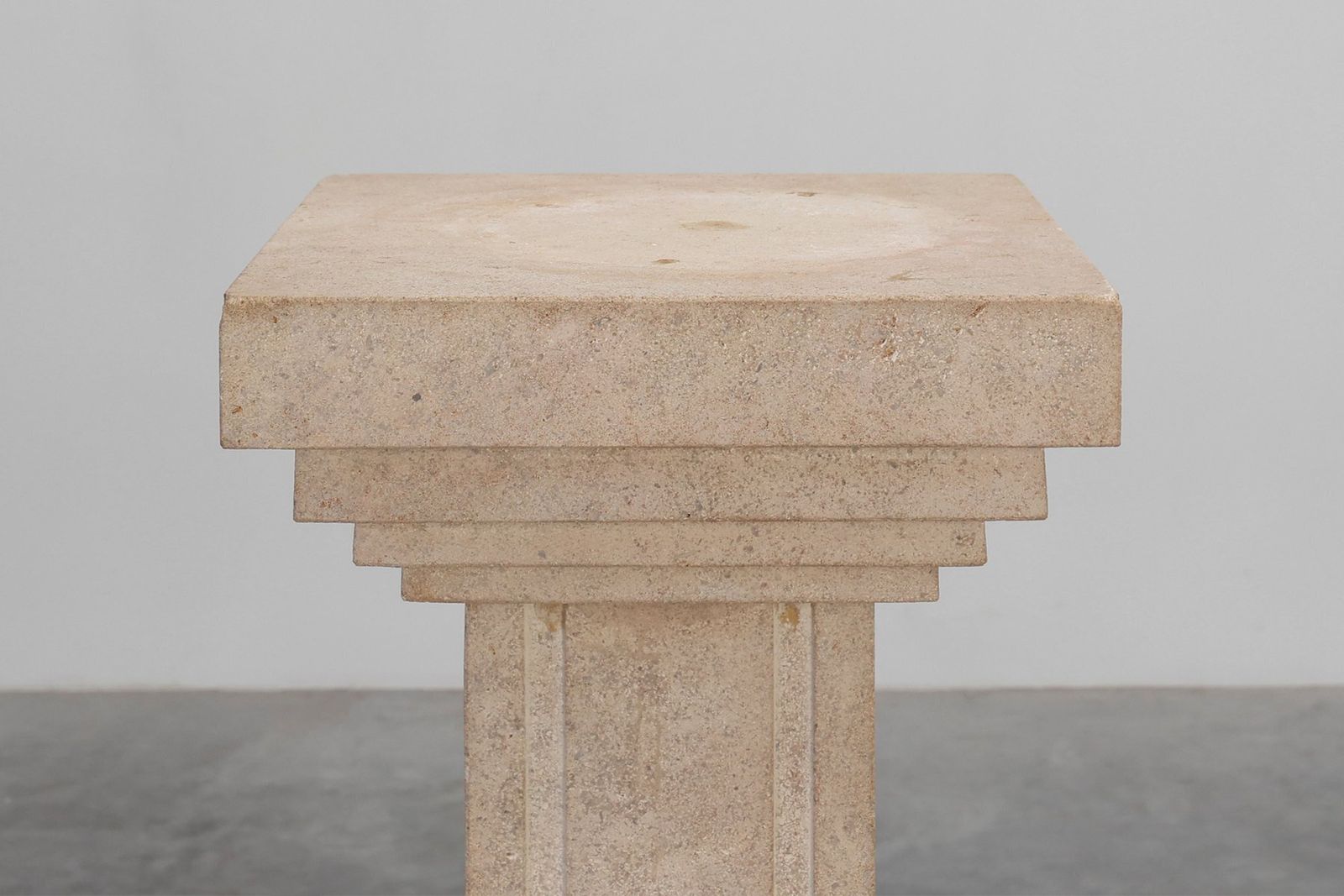 Mid Century Console In Beige Stone, France, 1960s photo furniture