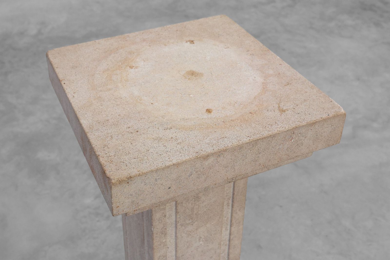 Mid Century Console In Beige Stone, France, 1960s photo vinterior