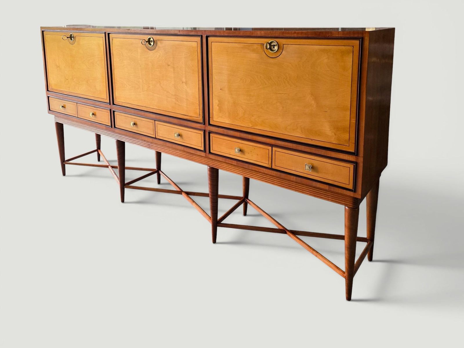 Furniture Italian Mid Century Sideboard Or Bar Cabinet , 1950s photo