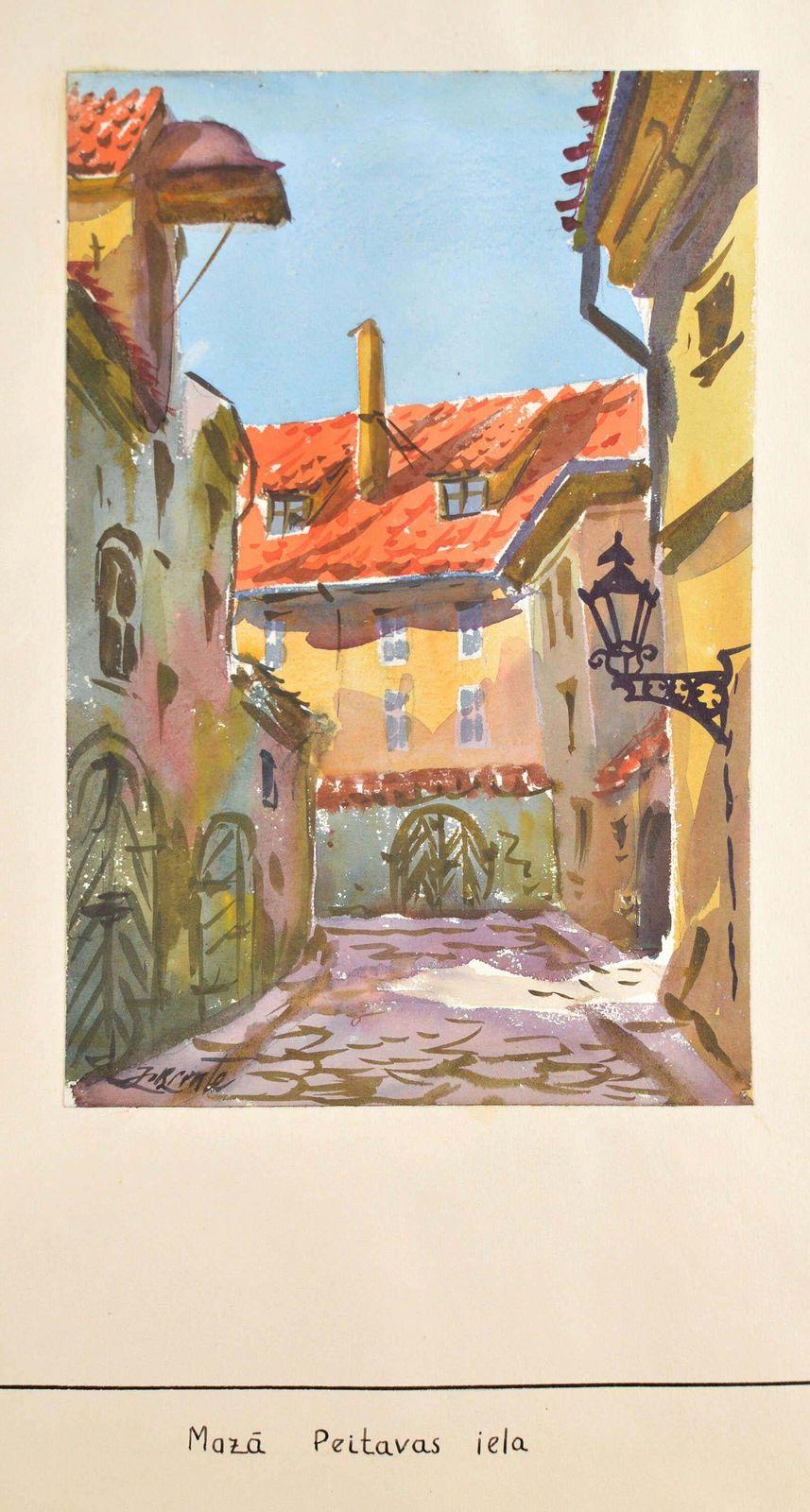 Janis Brektestreet In Old Riga. 1956. Watercolor, Paper. 23x15 Cm. Signed1956 photo for sale
