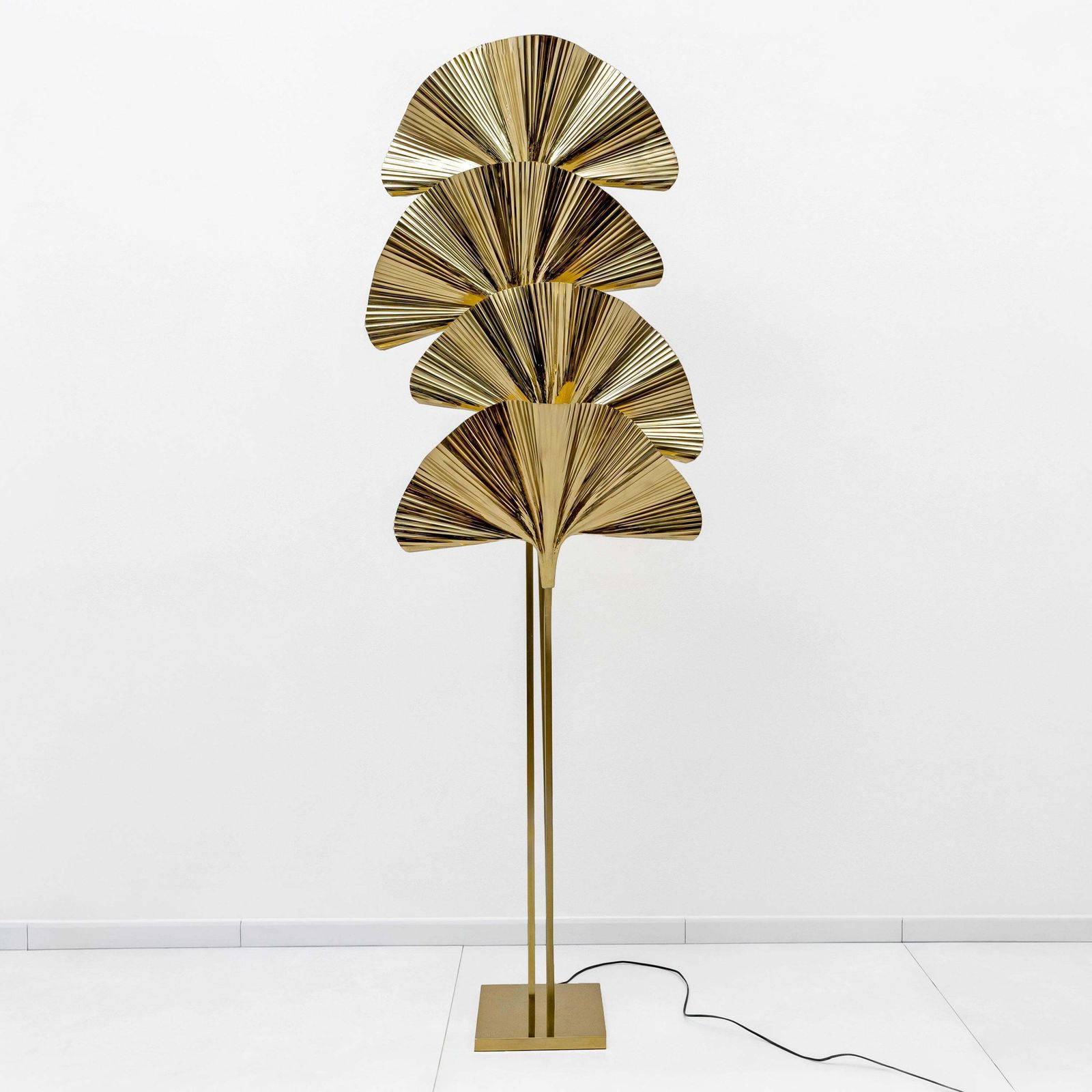 Italian Brass Floor Lamp "Ginkgo"   Barbi Style Lighting photo furniture