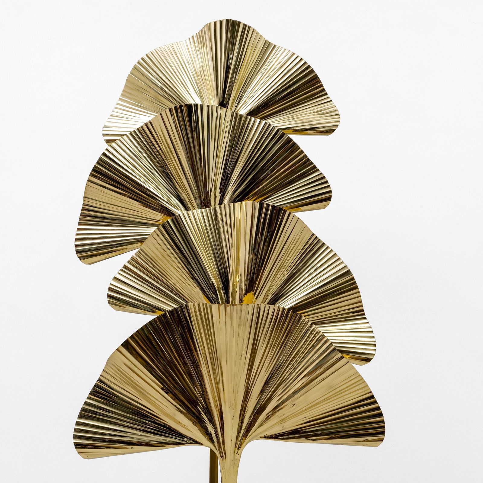 Italian Brass Floor Lamp "Ginkgo"   Barbi Style Lighting photo for sale