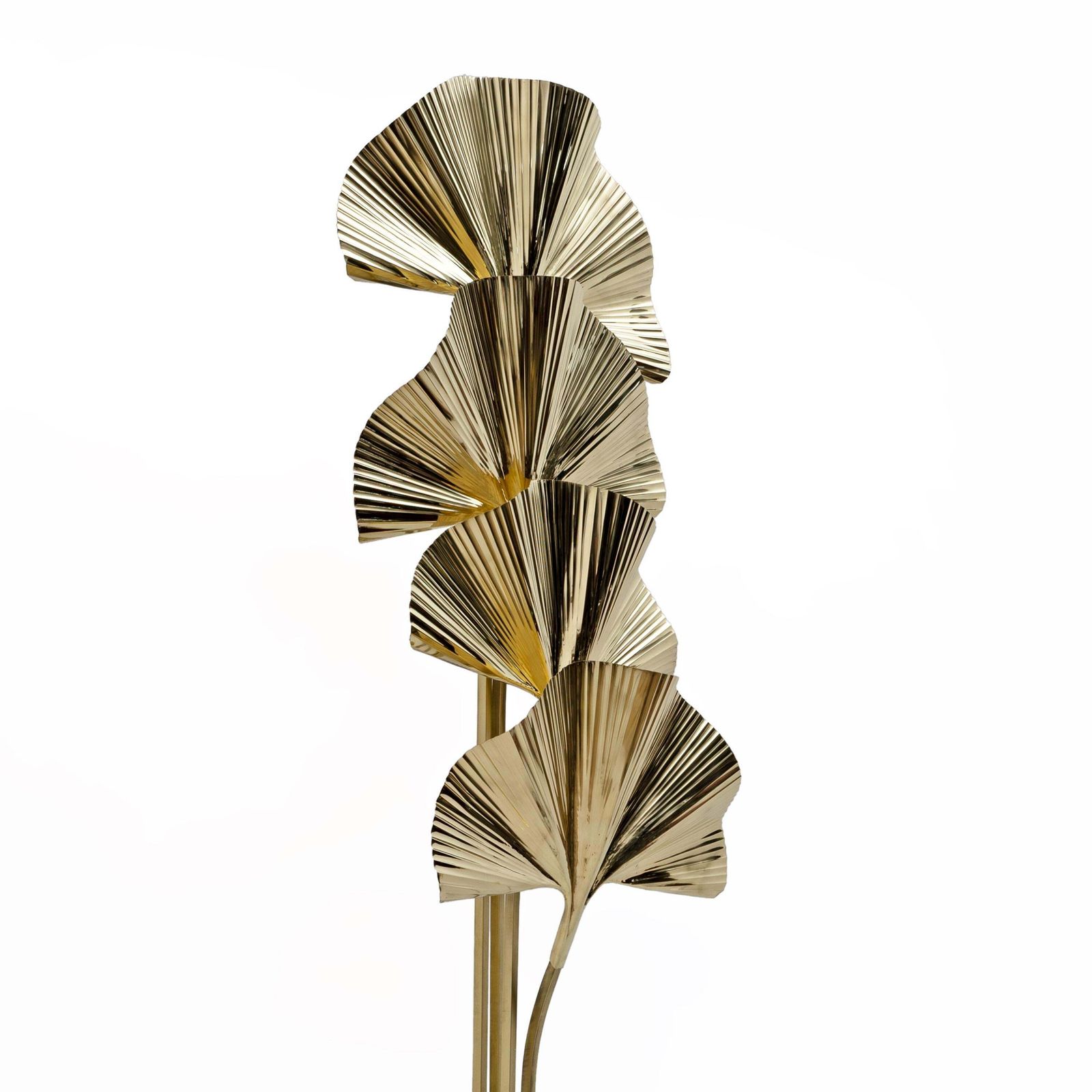 Lighting Italian Brass Floor Lamp "Ginkgo"   Barbi Style Lighting photo