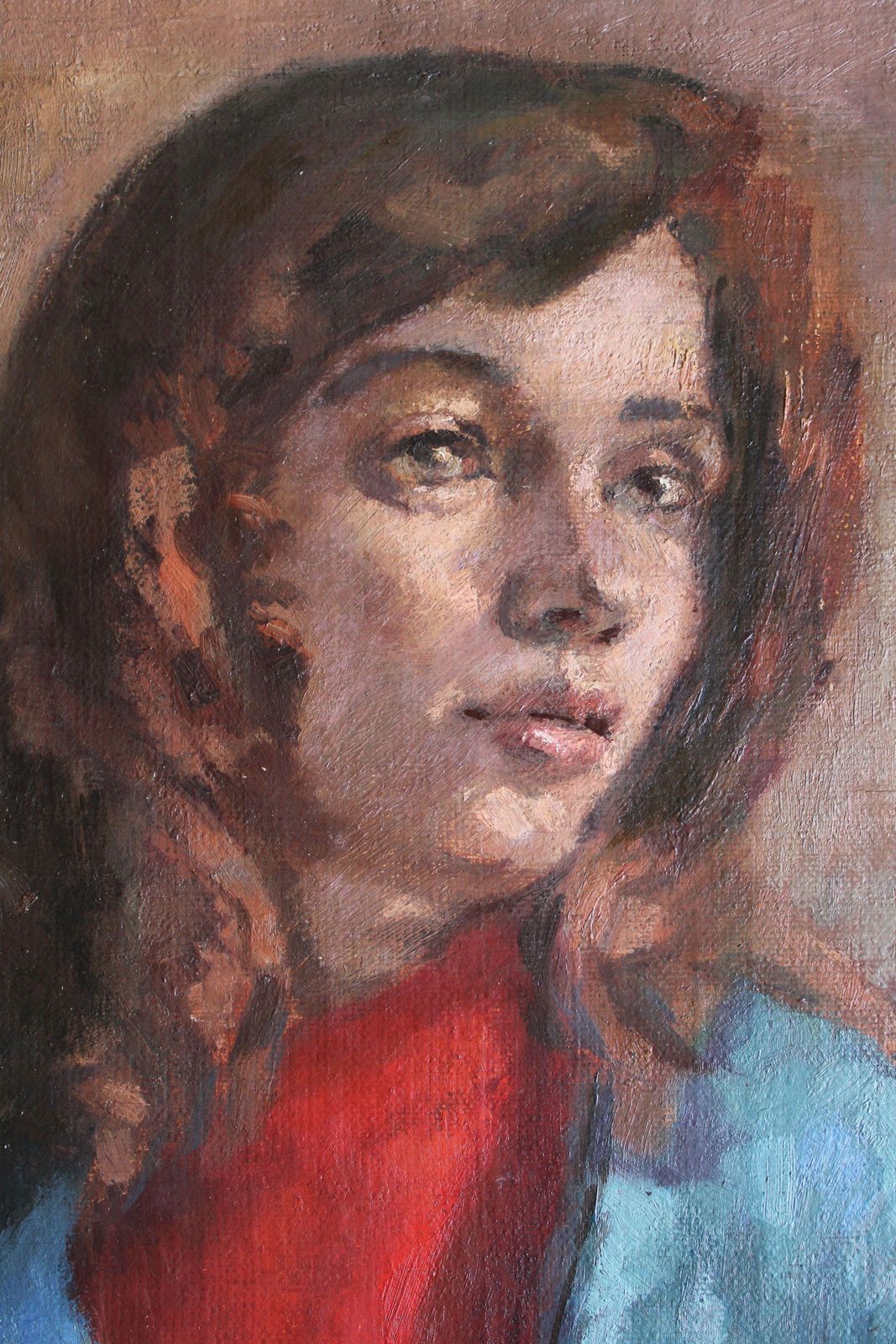 Konrads Ubansportrait. Oil On Canvas, 82x63 Cm. Signed1979 photo furniture