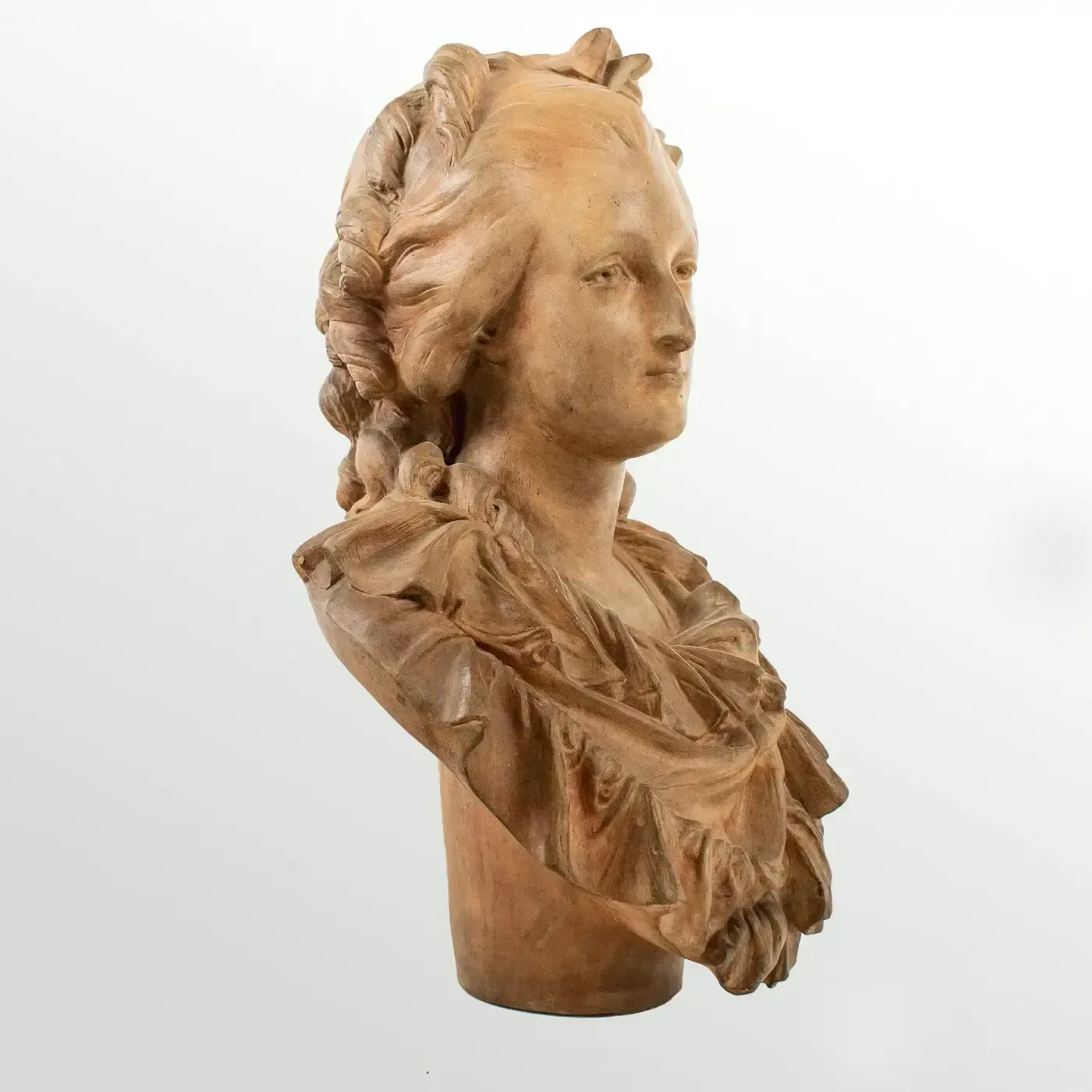Buste de jeune femme en terre cuite, Albert Ernest Carrier Belleuse (1824 - 1887) photo Art
