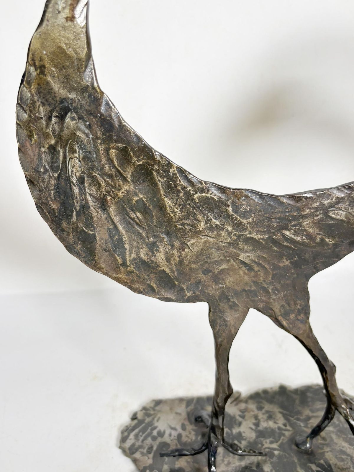 Metal Rooster Sculpture, Signed, France, 1970 photo vinterior