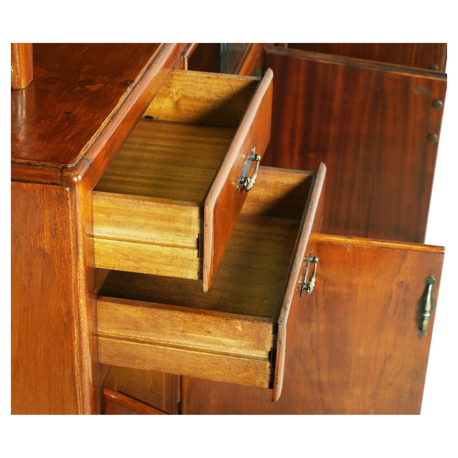 photo for sale Italian Rationalist Sideboard With Display Cabinet, By Meroni & Fossati, Lissone