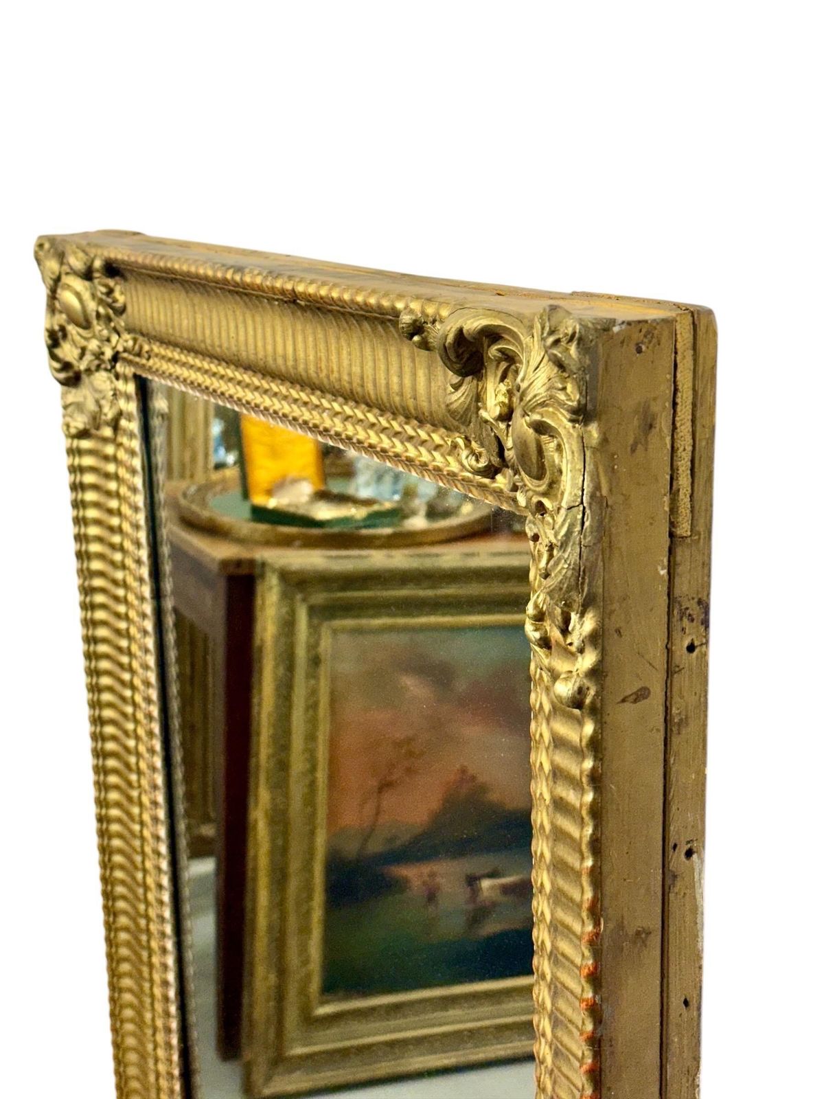 19th Century French Rectangular Giltwood Louis Philippe Mirror photo for sale