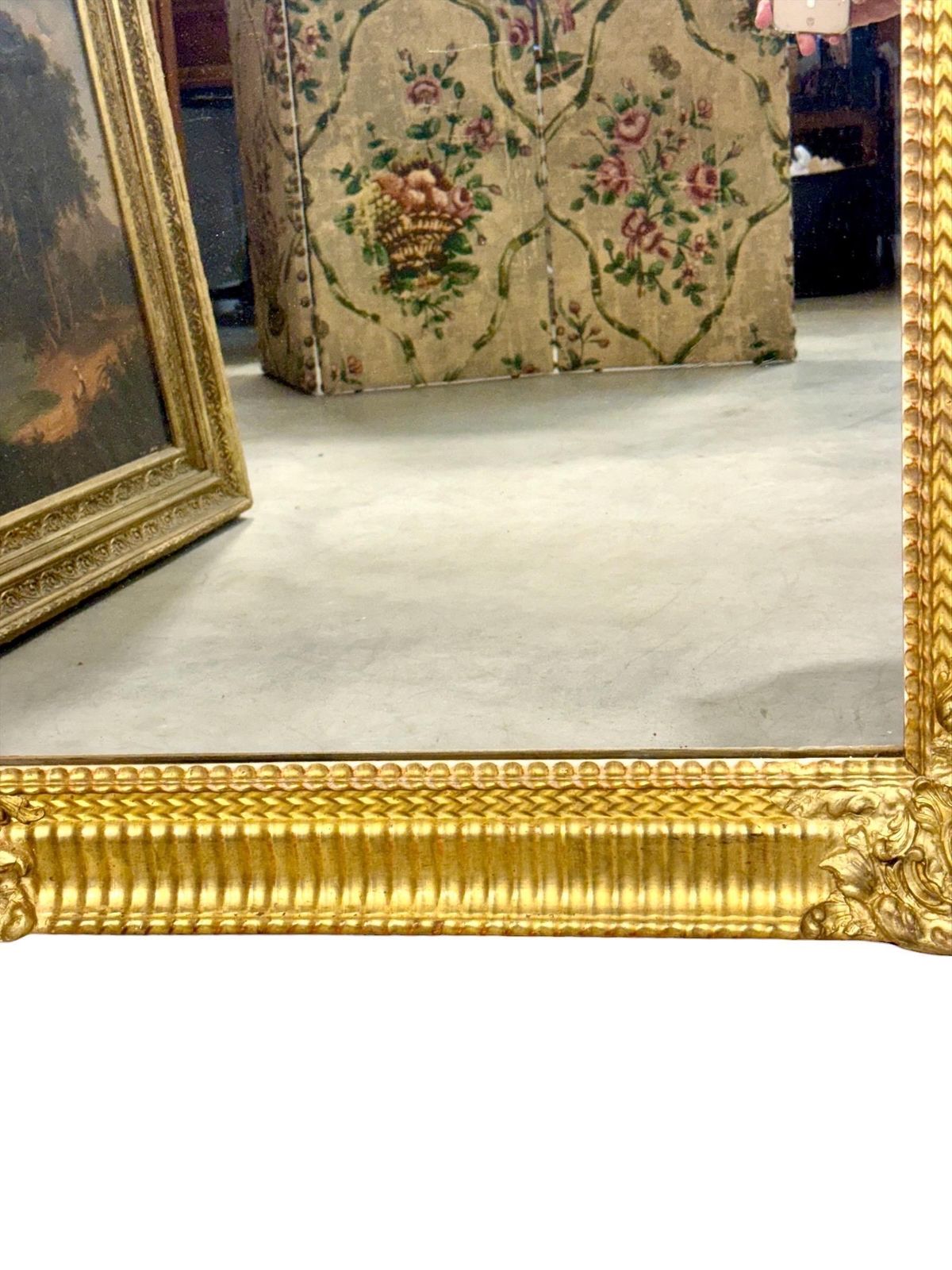 photo for sale 19th Century French Rectangular Giltwood Louis Philippe Mirror