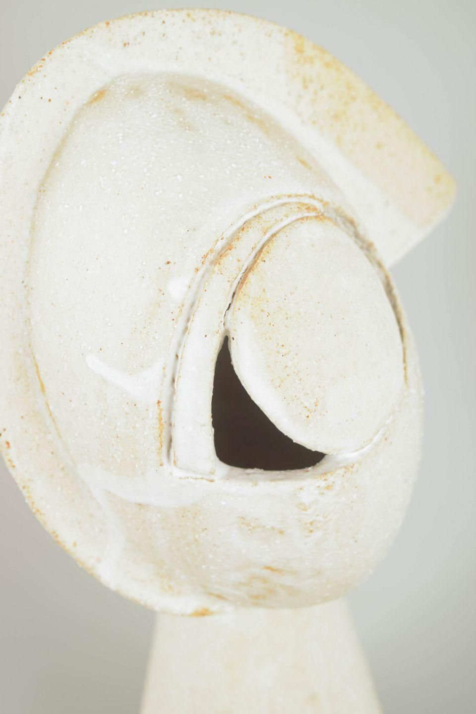 Christina Muff, Contemporary Danish Ceramic Artist. Cubist Stoneware Bust, 2025 photo Art