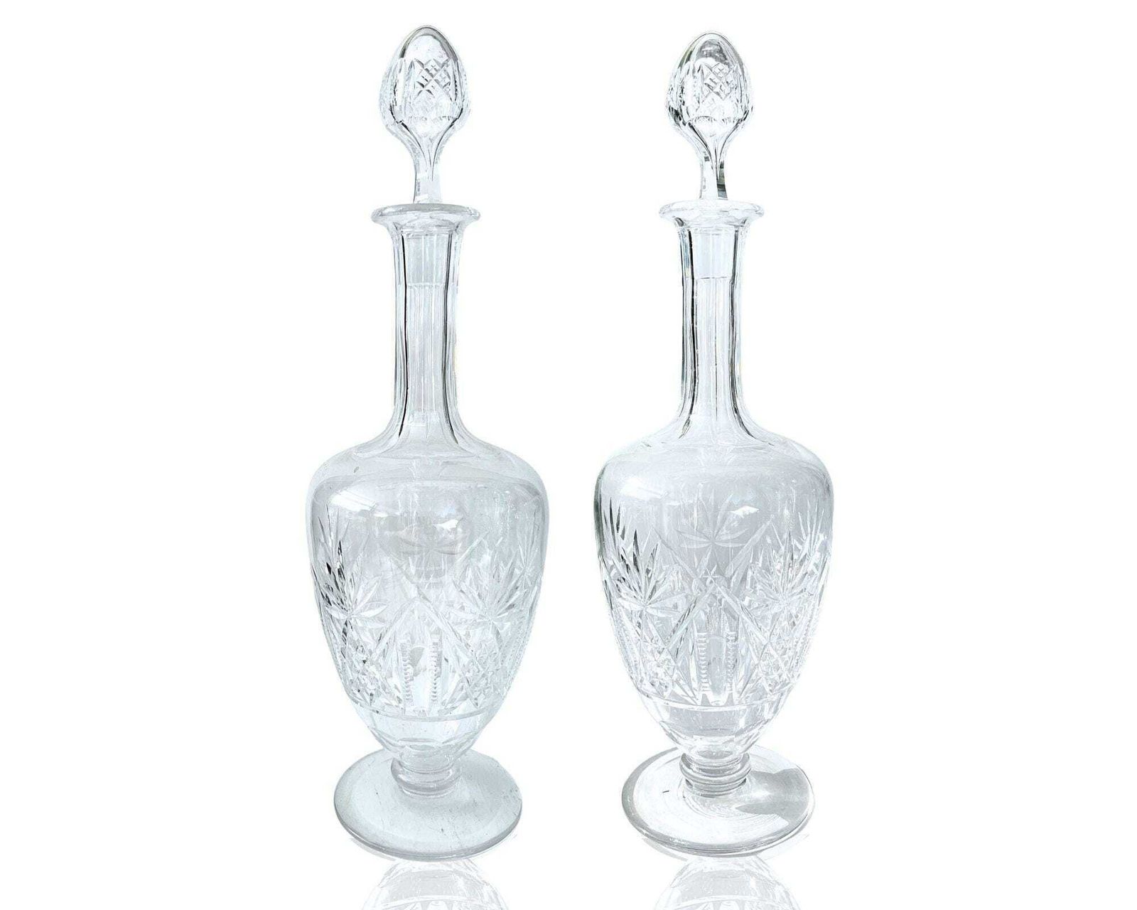 Val Saint Lambert | Whiskykaraf | Art Deco Paar | 2 Stuks