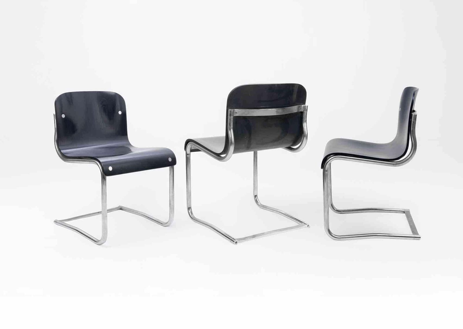 Set Of 8 Chairs "T70   920" By Carlo Bartoli, 1970s photo vinterior