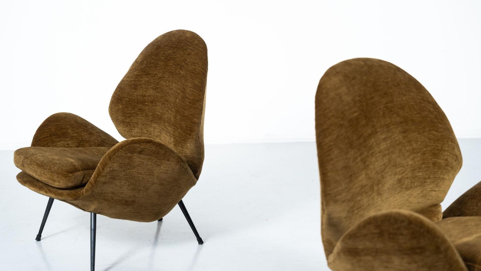 Pair Of Armchairs, Italy, 1950s   New Velvet Upholstey photo Furniture