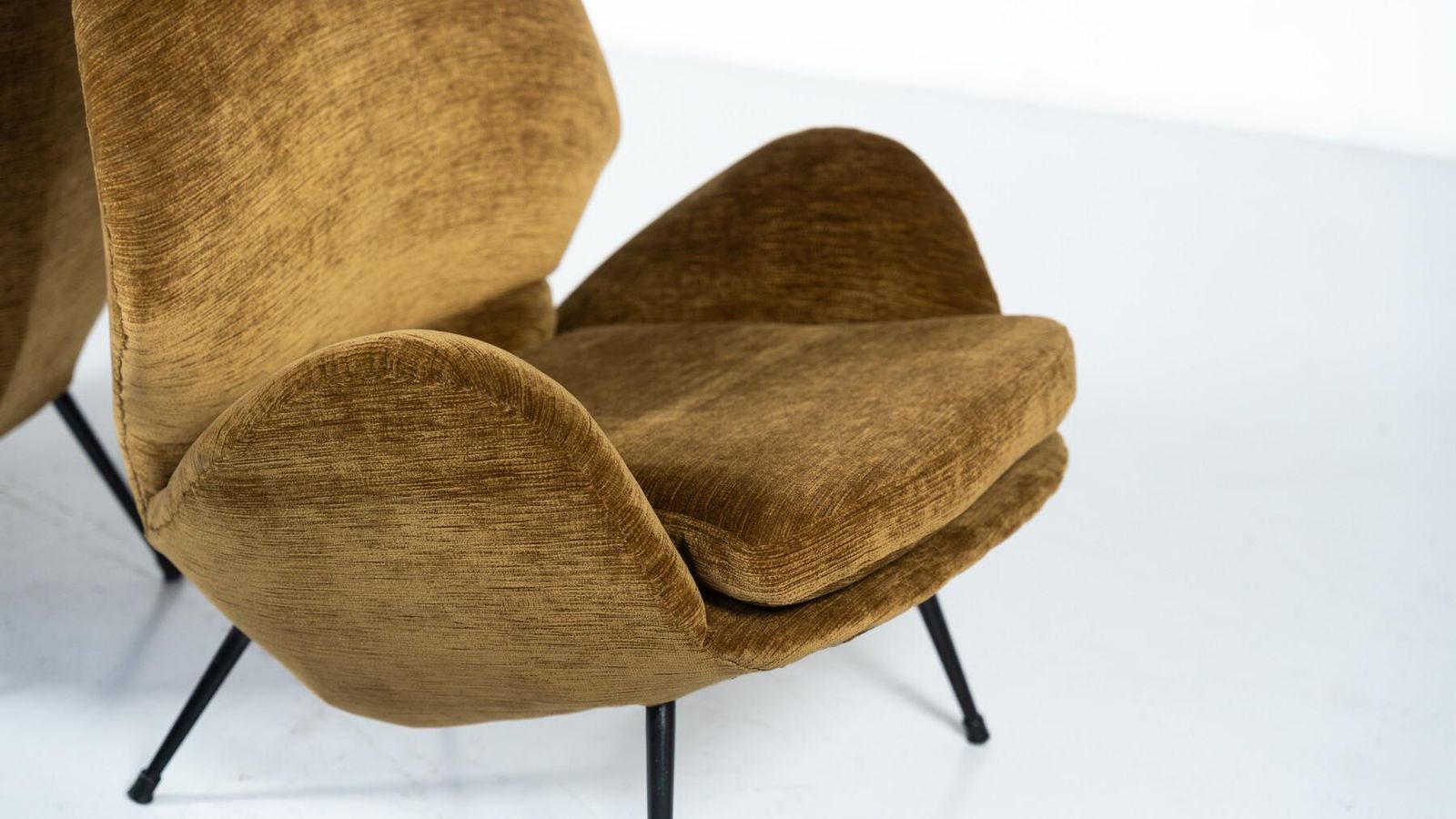 photo furniture Pair Of Armchairs, Italy, 1950s   New Velvet Upholstey