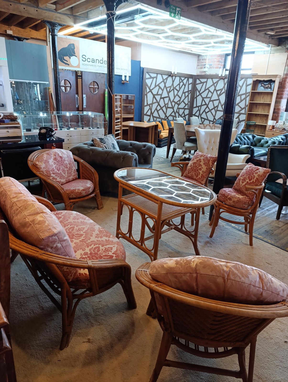 Vintage Bamboo & Rattan Conservatory Lounge Set photo furniture