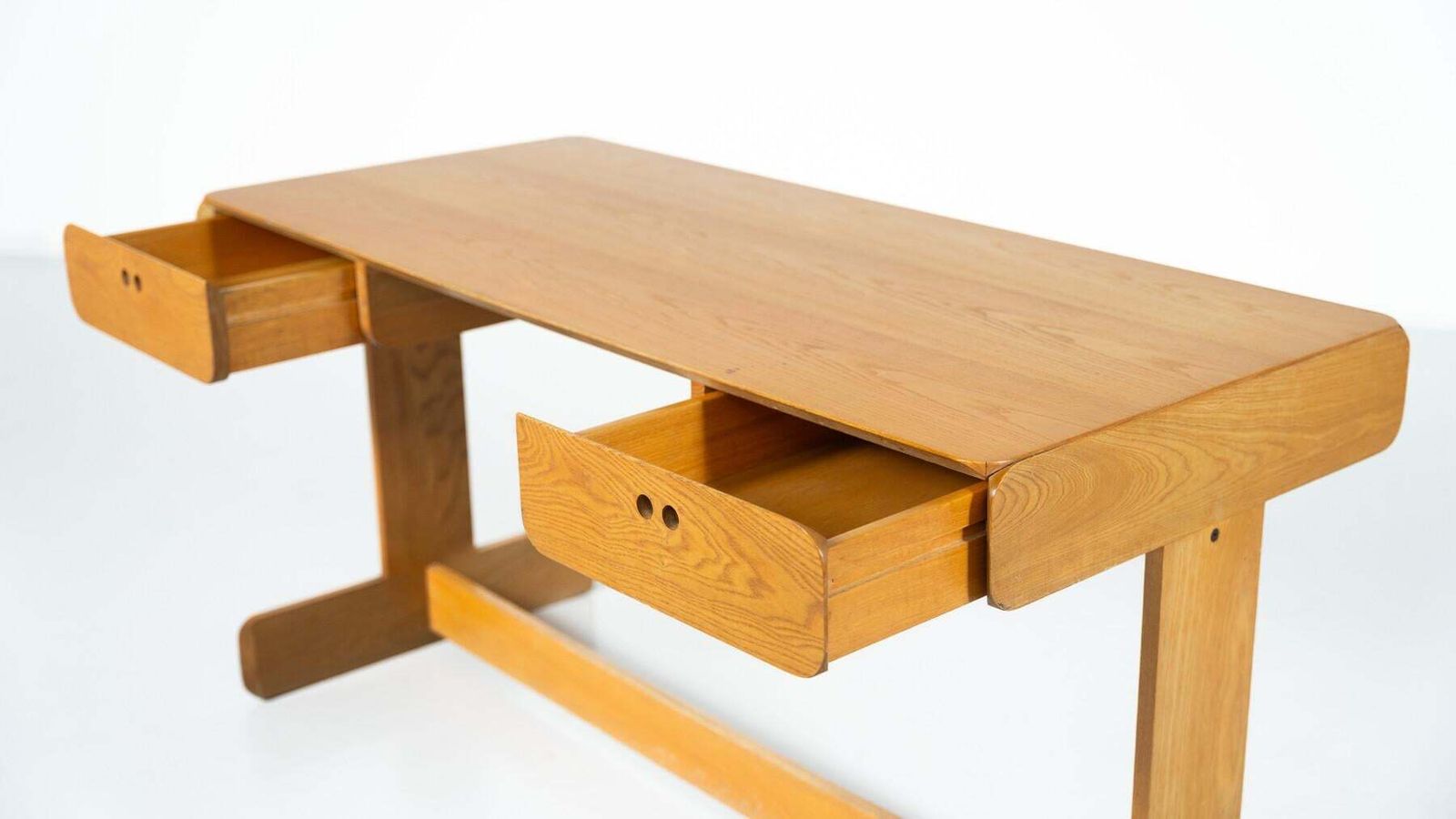 photo vintage Mid Century Modern Desk And Chair By Derk Jan De Vries, Domus, 1960s