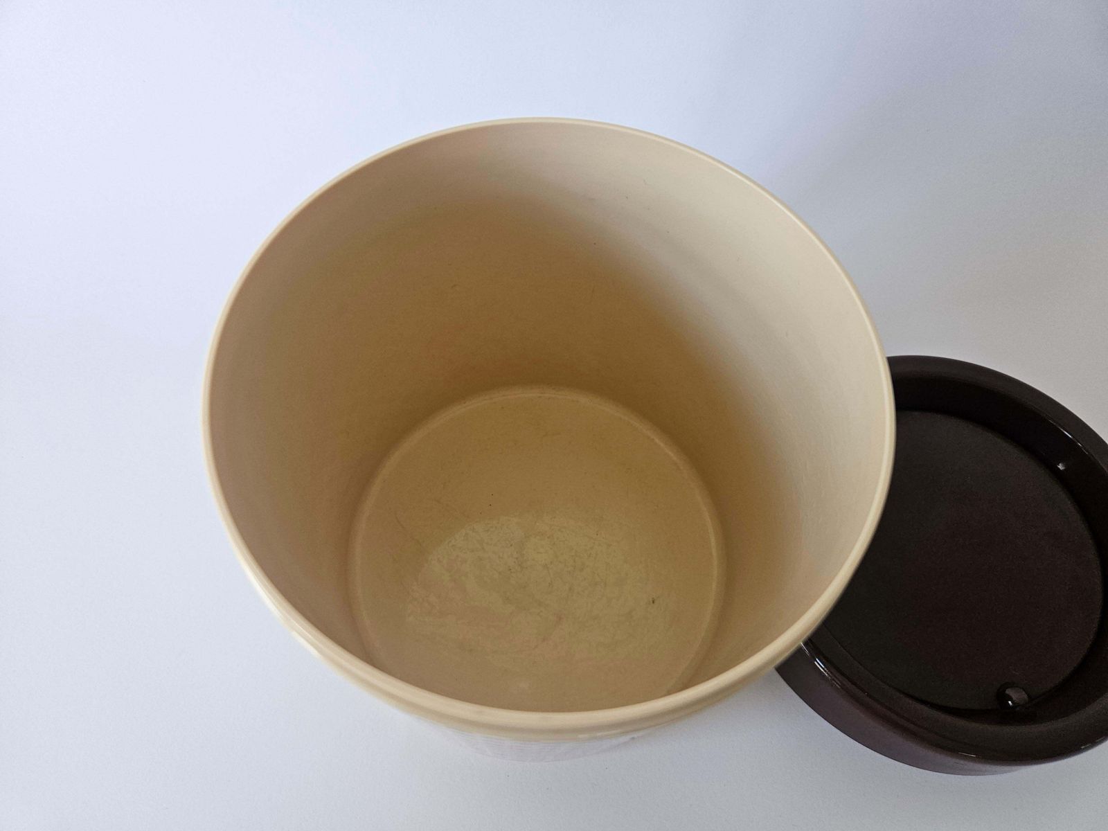 photo furniture Rare Midcentury Desk Or Table Wastebasket Emsa, Germany, 1970s