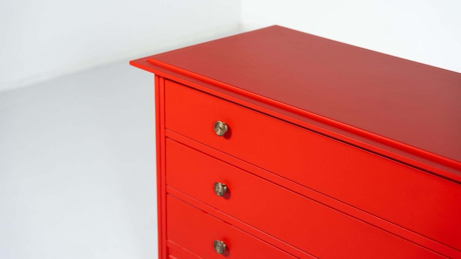Red Chest Of Drawers By Carlo De Carli, Italy, 1960s photo Furniture