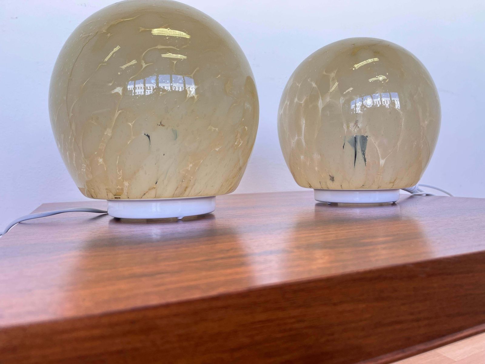 Pair Of Design Mid Century Artglass Table Lamps, 1980s   Czechoslovakia photo Lighting