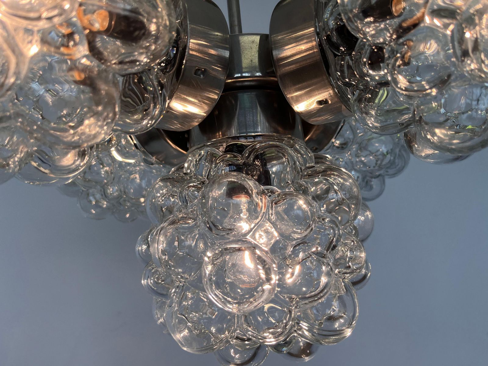 Design Glass And Chrome Pendant By Kamenicky Senov, Czechoslovakia, 1970s photo 761.0