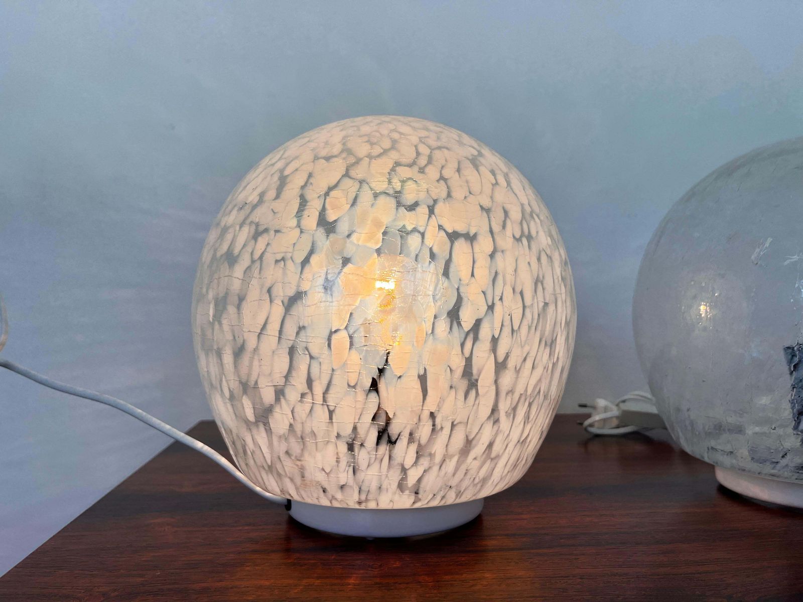 Pair Of Design Mid Century Artglass Table Lamps, 1980s   Czechoslovakia photo 690.0